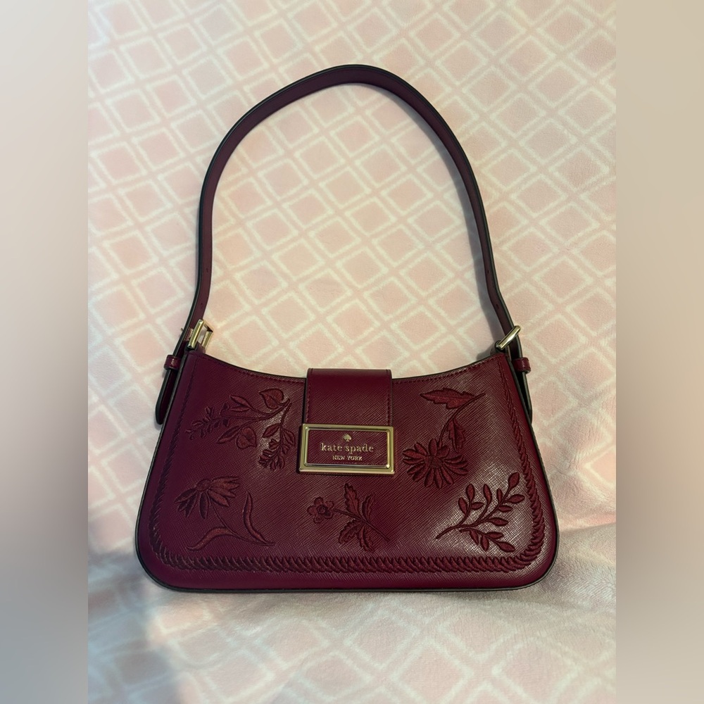 Reegan Botanical Embroidered Medium Shoulder Bag